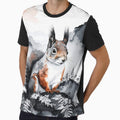 Red Squirrel Guardian Spirit: British Native Wildlife & Woodland Art by Englandbear