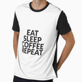 Eat Sleep Coffee Repeat Funny Coffee Tee by Babelon