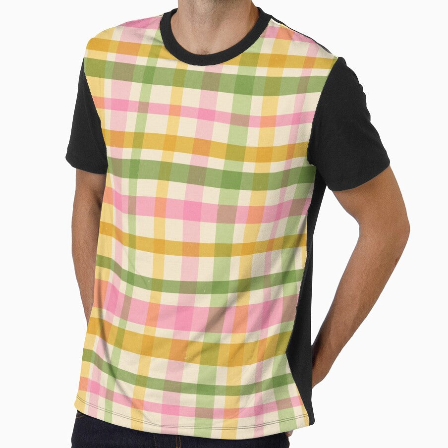 Gingham Pattern Romantic Picnic Pastel Warm Colors by trajeado14