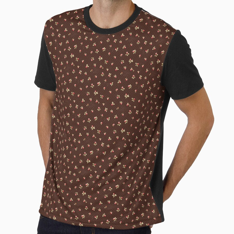 Strawberry Dark Brown Polka Dot Pattern by LouieVanille