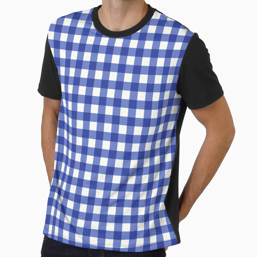 Classic Dark Blue Navy Gingham Checkered Pattern by velvetearth