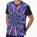 Digital Meltdown: Hypnotic Neon Glitch Tunnel & Toxic Slime Art by DeluluWear