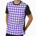 Vibrant Purple Gingham Bold Checkered Pattern by velvetearth