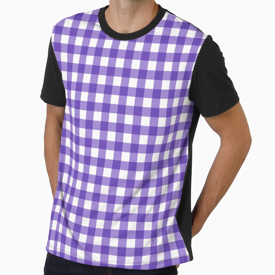 Vibrant Purple Gingham Bold Checkered Pattern by velvetearth