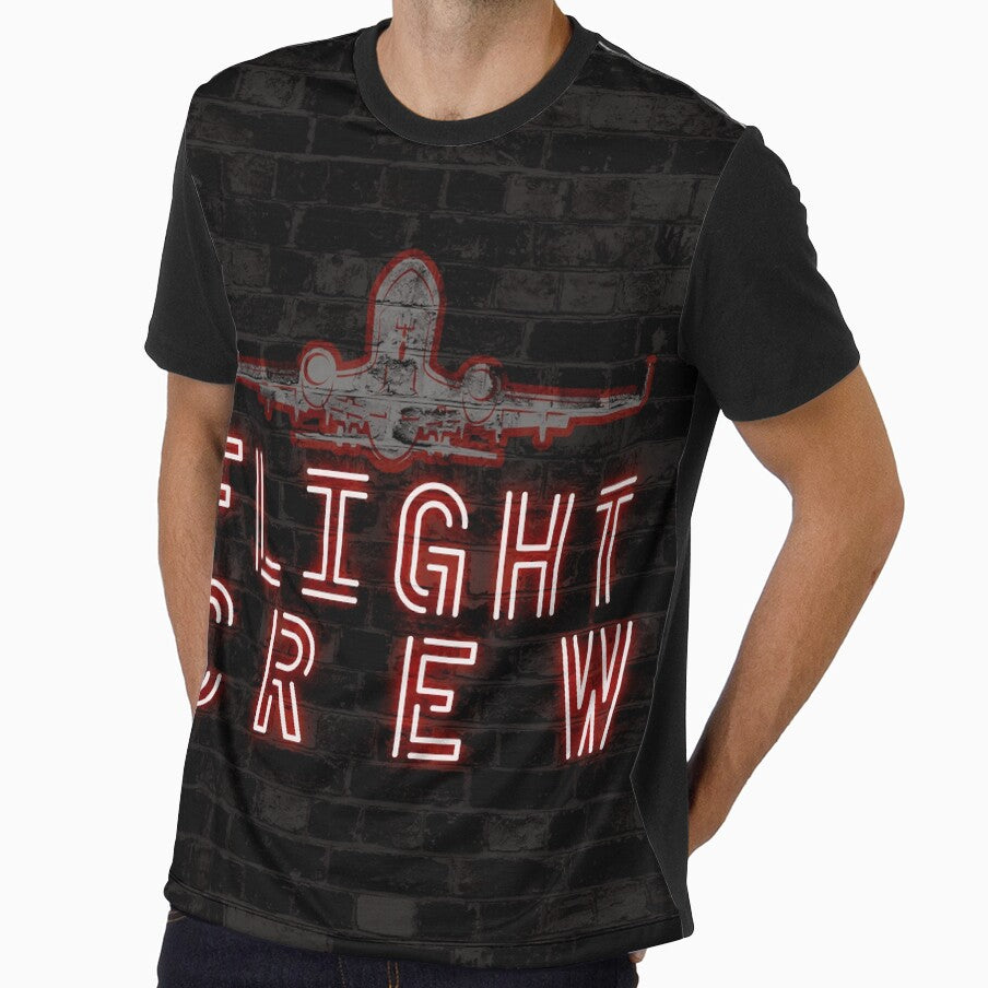 Flight Crew design Pilot & Stewardess Flight Attendant neon effect shirt wallpaper and more by AviationArtists