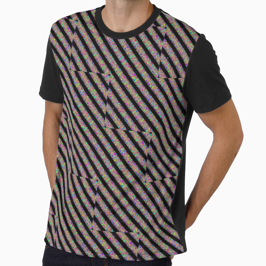 Trippy Rainbow Stripe Psychedelic Design by Peac7e