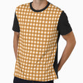 Autumn Orange Gingham Pattern by Efthymia