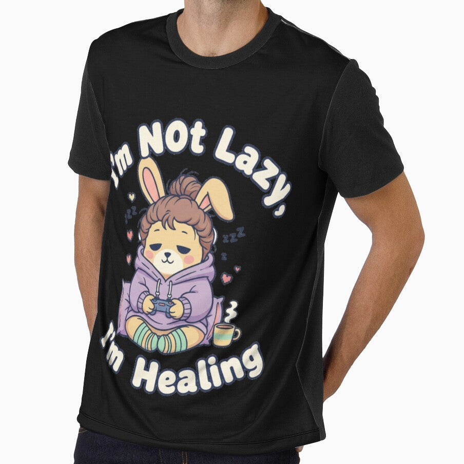 I'm Not Lazy I'm Healing Bunny Gamer Quote by PunchDrop