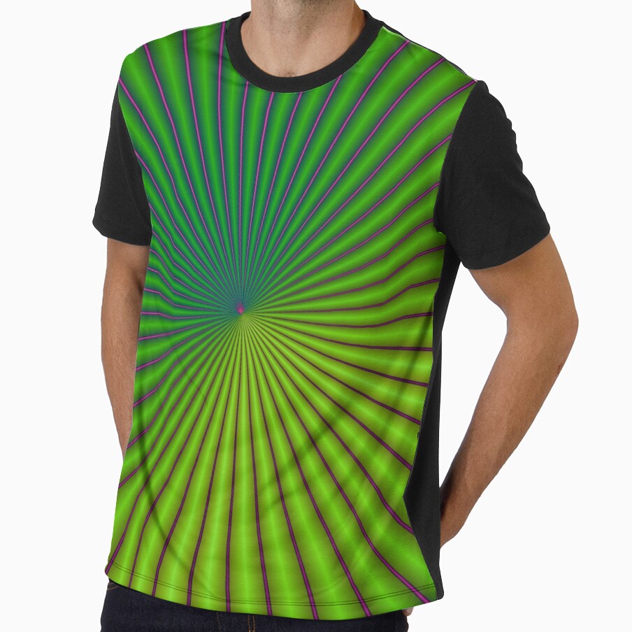 Neon Lime Hypnotic Sunburst Mandala by Happyabstract