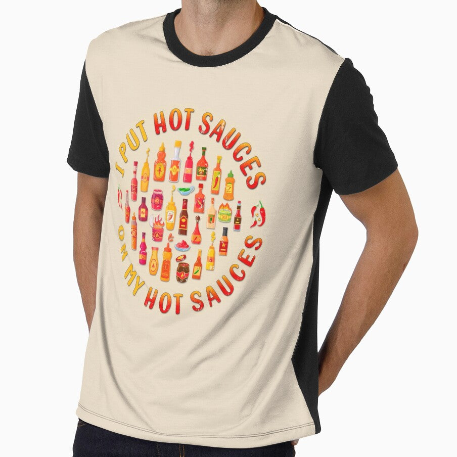 I Put Hot Sauces On My Hot Sauces - Funny Sticker for Spicy Lovers by Pingestre