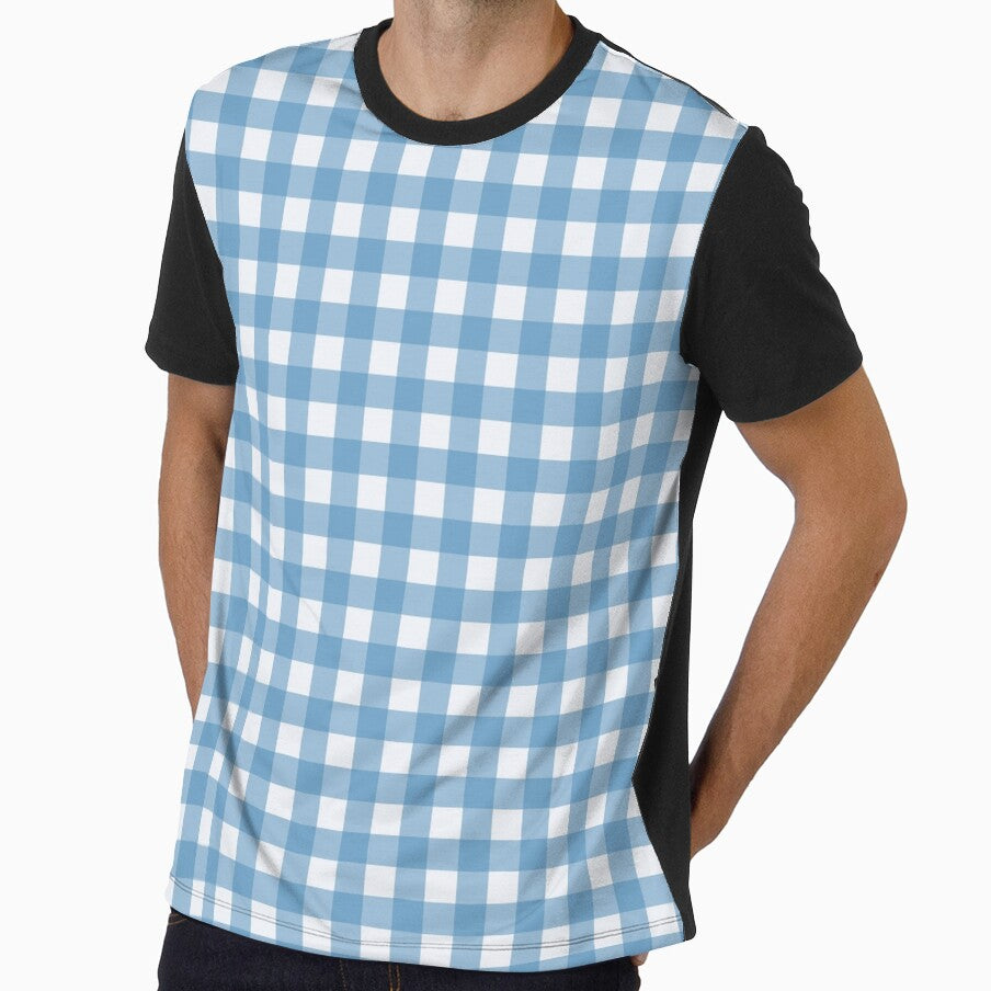 Blue Gingham Check Pattern by paralia