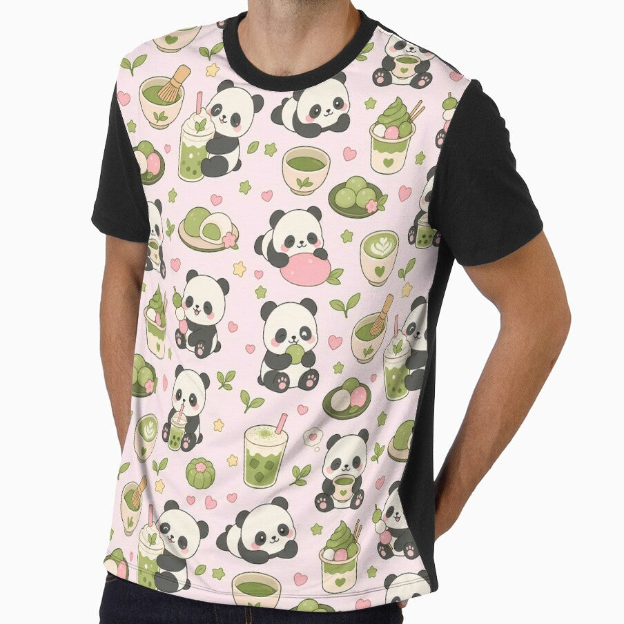 Panda Matcha Mochi Pattern by Soft Berry Studio