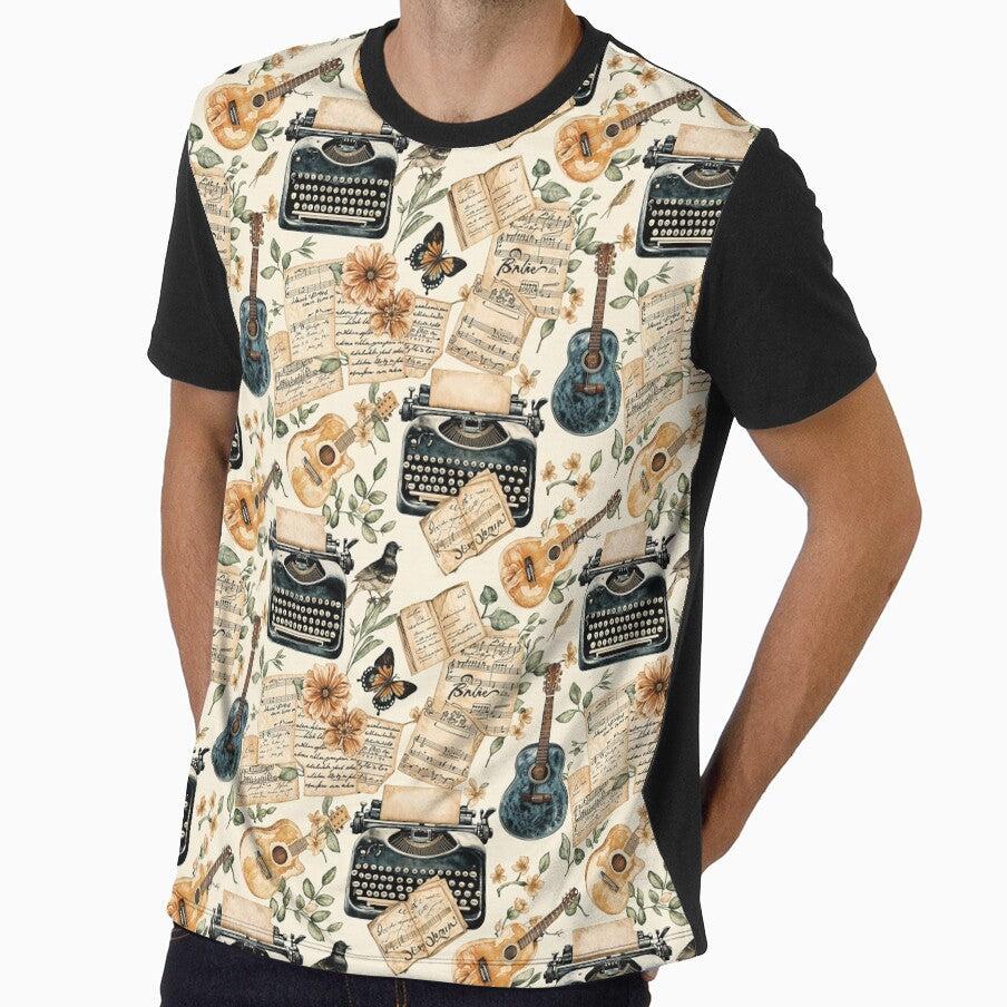 Vintage Typewriters & Guitars with Sheet Music by FolkloreShoppe