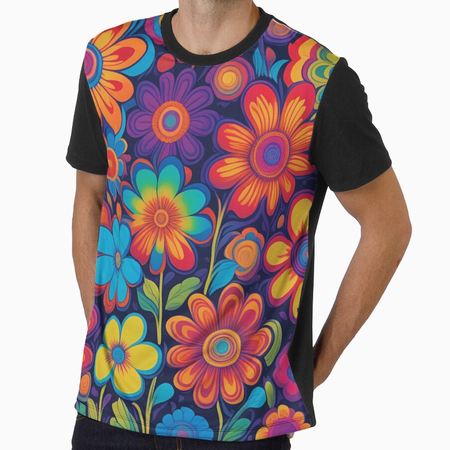 Trippy Psychedelic Flower Pattern  Design by LemonHorse