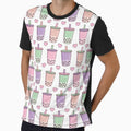 Colorful Pastel Boba Tea Love Pattern by rustydoodle
