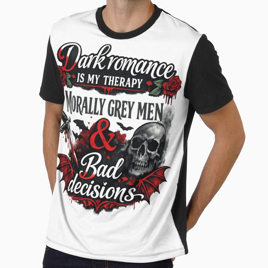 Dark Romance Is My Therapy Morally Grey Men & Bad Decisions Gothic Book Lover Design by Forest Hollow Art
