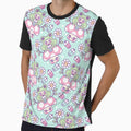 Kawaii Frog on Mushroom Drinking Boba Pattern by musingtreeart