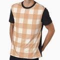 Orange checkered gingham pattern by Rae & Nova