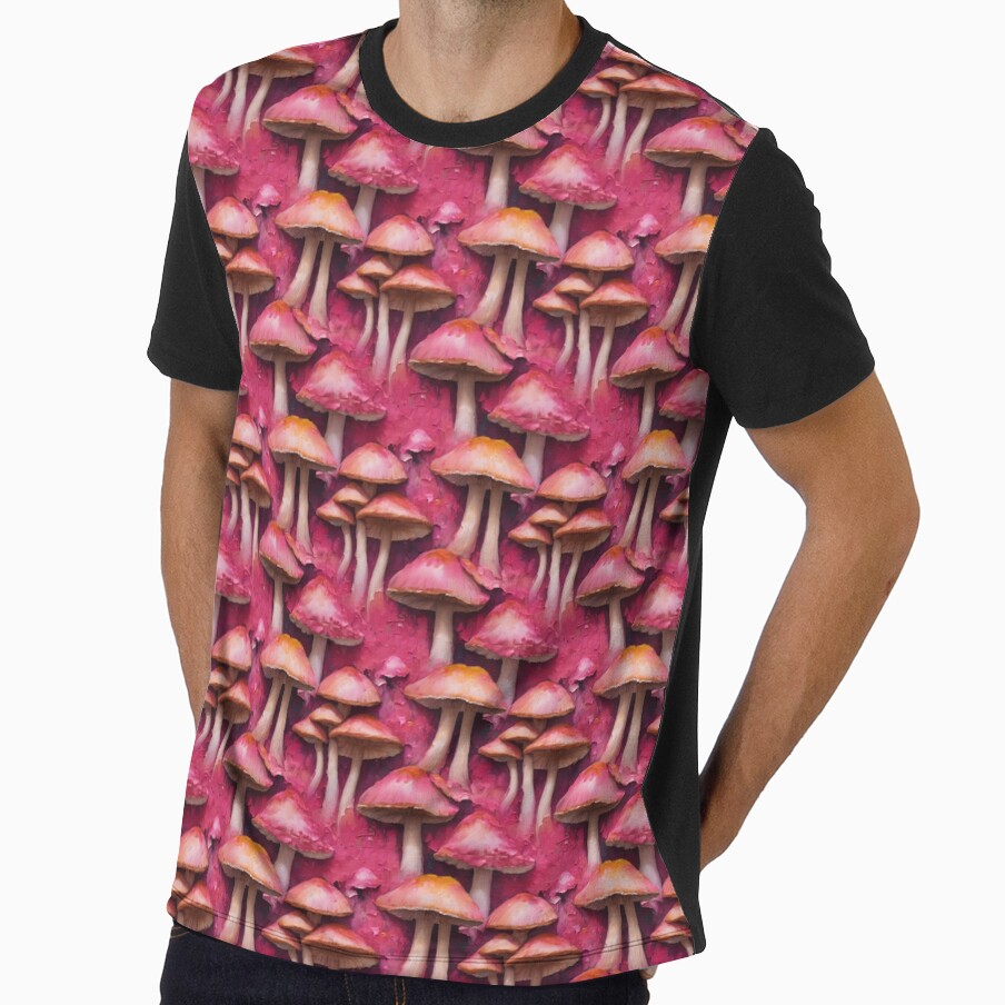 Pink Mushrooms Painting by ForestFairies