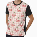 Cherry Gingham Plaid Watercolor Pattern by Canvas-Whispers