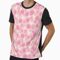 Strawberry Fields Pink Berry Picnic Scatter by Patternandflow