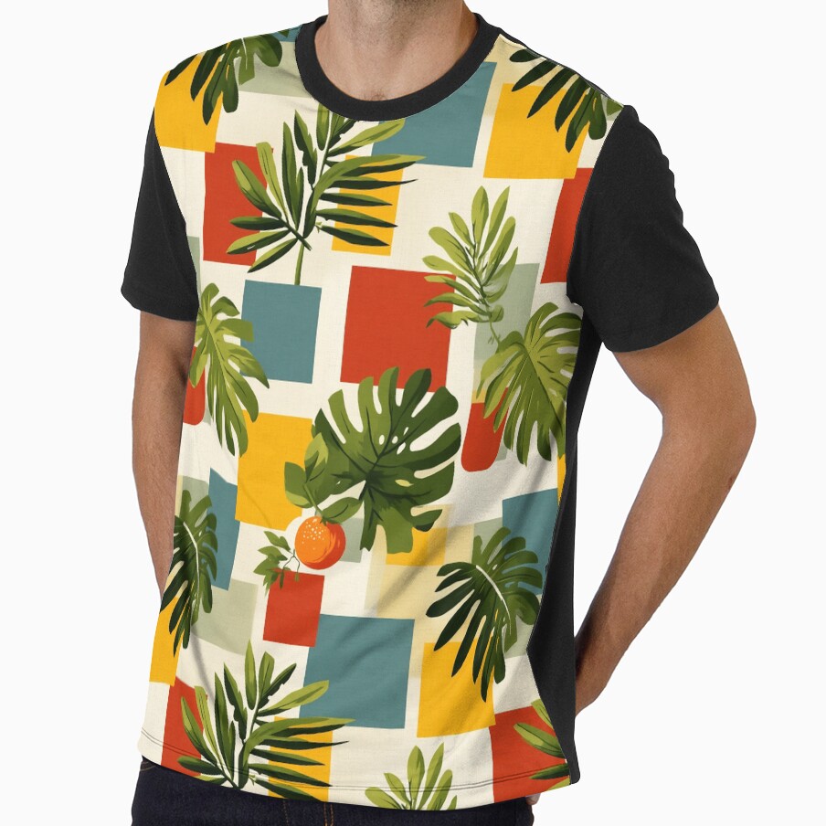 Tropical Retro Geometric Vibes by junkydotcom