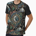 Celestial Kaleidoscope Sun and Moon Maximalist Mosaic by auxincaftan0o