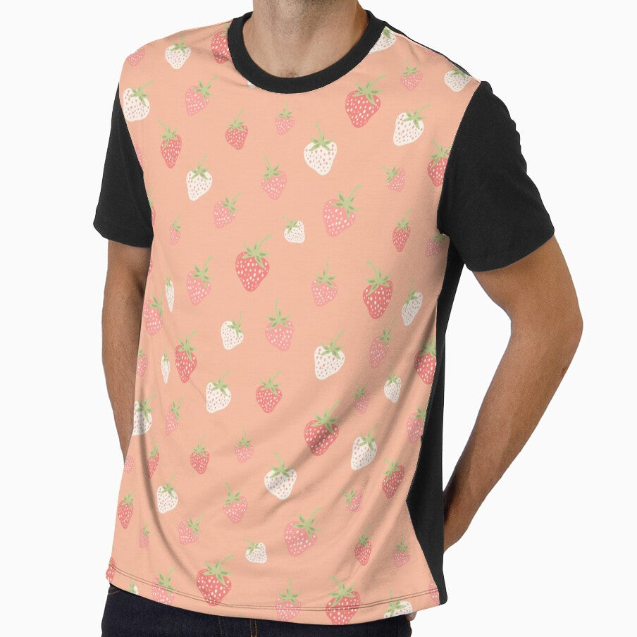 Strawberry Peach Summer Berry Scatter by Patternandflow