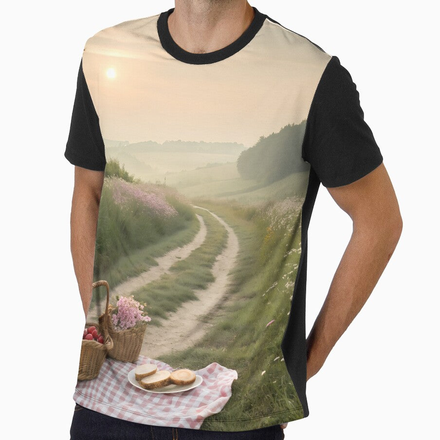 Cottagecore Meadow Path Picnic by Bionson Art