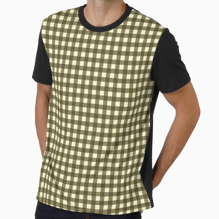 Moss Green Gingham Pattern by Efthymia