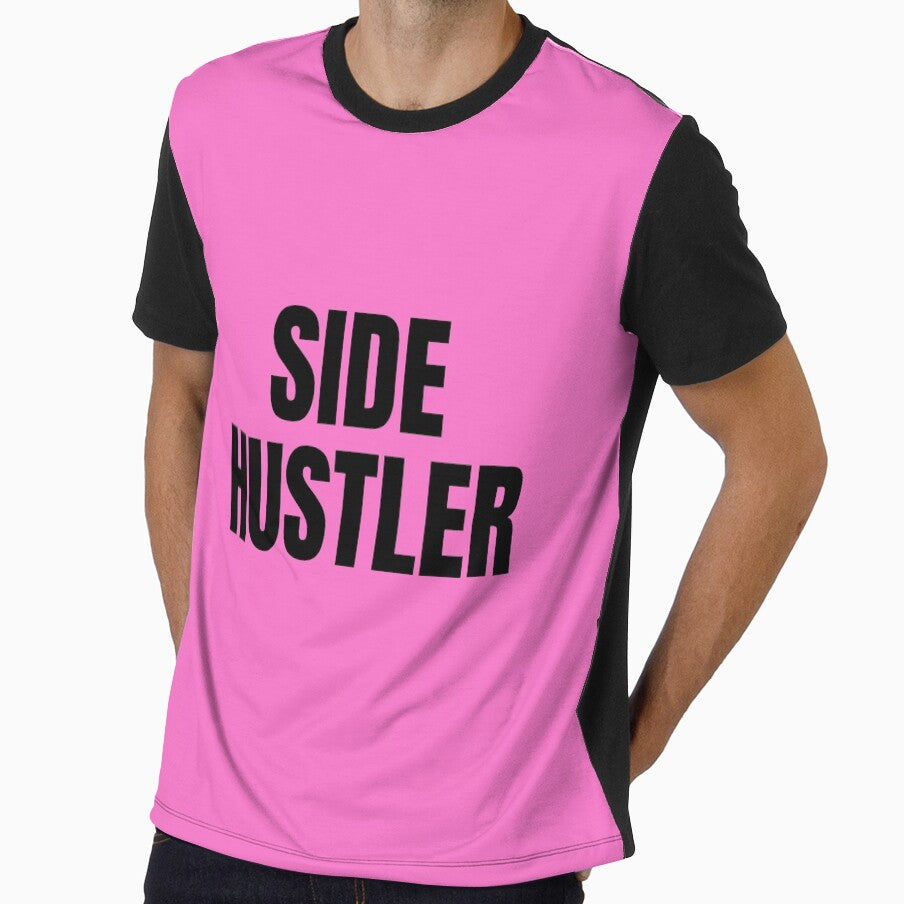 Side Hustler - black text on pink by katiekendall
