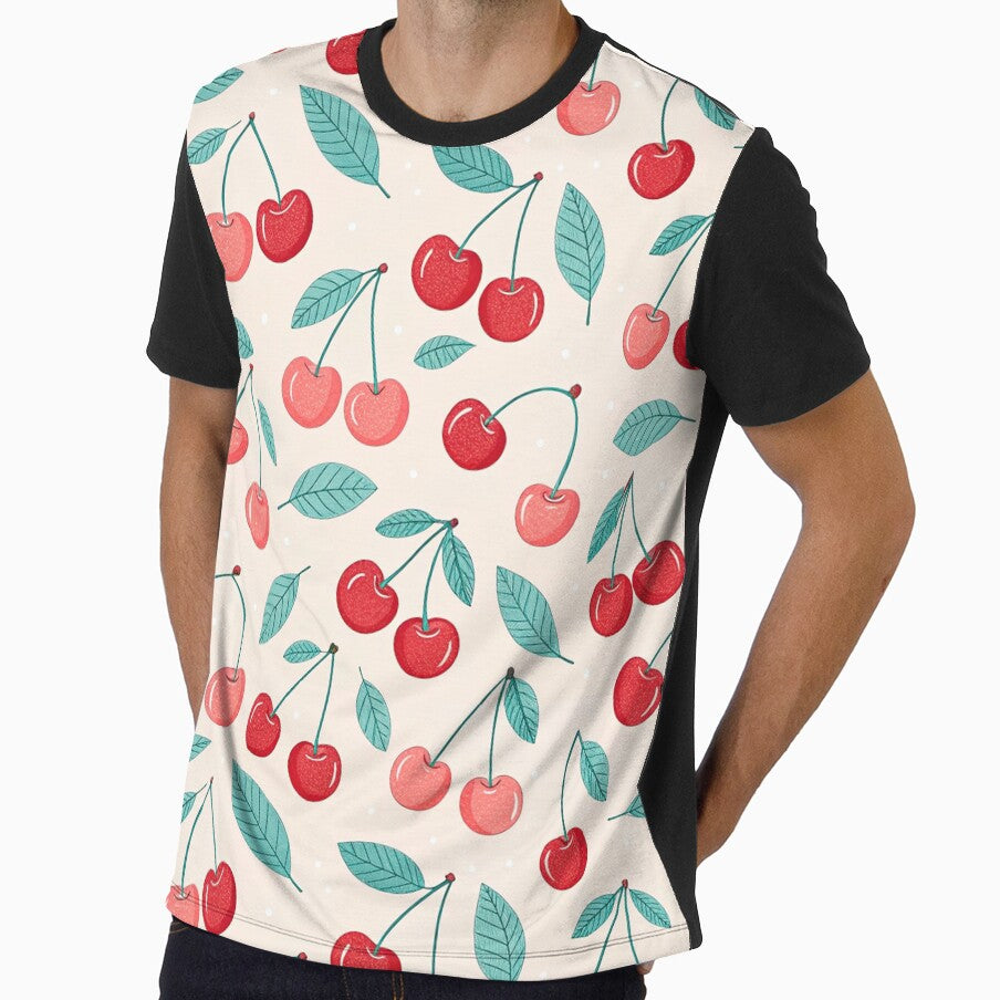 Fresh Red Cherries Crisp Pattern by Soul Path