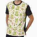 Kawaii Frog Matcha Tea Party Pattern by Soft Berry Studio