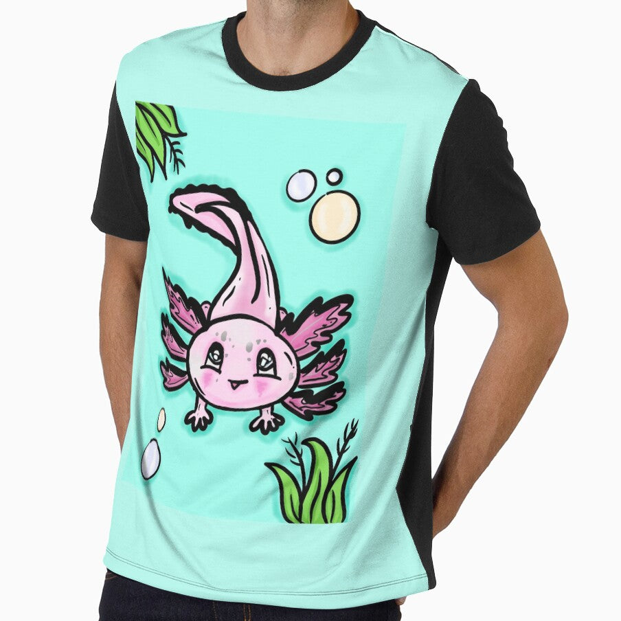 Underwater Axolotl in Pink by BioLushGraphics