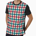 Teal Navy Pink Cottage Gingham Check Pattern by DColourMuse