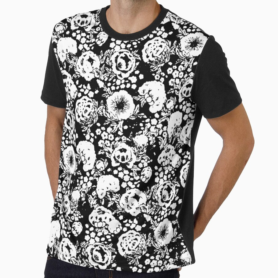 Dark Gothic Rose Garden Floral Pattern by rawpetal