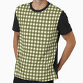 Olive Green Gingham Pattern by Efthymia