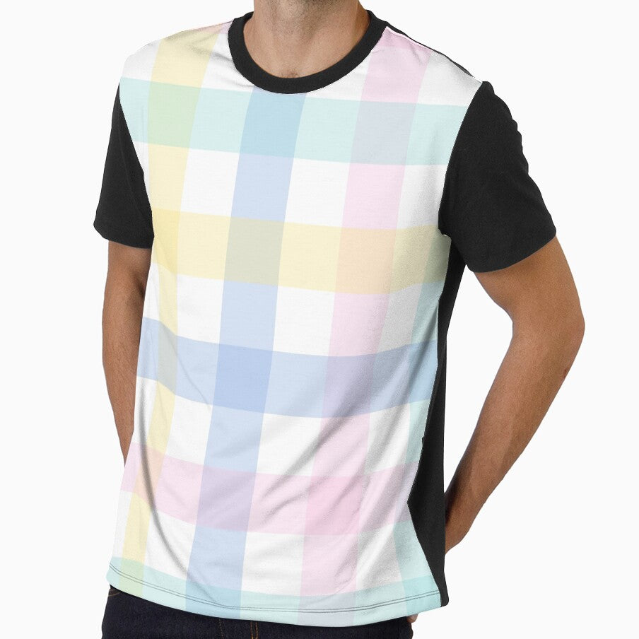 Gingham Jumbo Pastel Blue Green Yellow Pink by Pinkdeer Designs