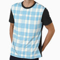 Blue Gingham Print Pattern by PinUpPizzazz