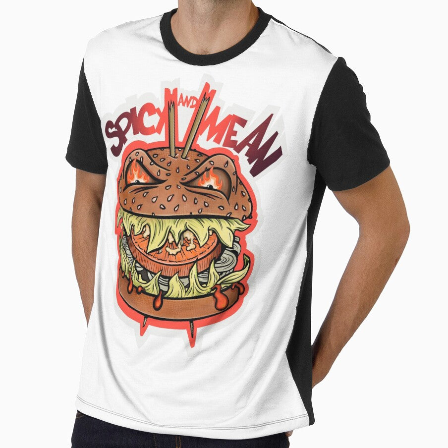Spicy Scream Burger – Funny Horror Fast Food Design | Creepy Hot Sauce Monster Description by Comicspack