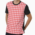 Pink and Red Gingham Pattern | Retro Strawberry Checkered | Valentine Picnic Aesthetic | Sweet Coquette Checkers | Pastel Cherry Plaid | Vibrant Pink Checkerboard | Cute Summer Gingham by VivaFy
