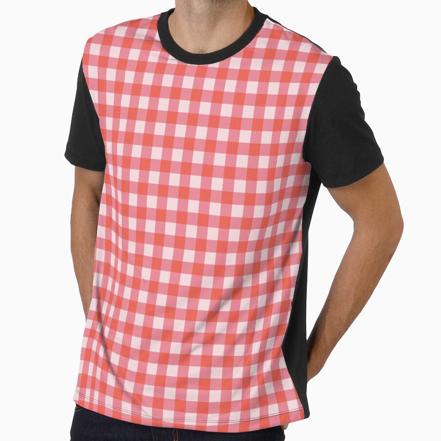 Pink and Red Gingham Pattern | Retro Strawberry Checkered | Valentine Picnic Aesthetic | Sweet Coquette Checkers | Pastel Cherry Plaid | Vibrant Pink Checkerboard | Cute Summer Gingham by VivaFy
