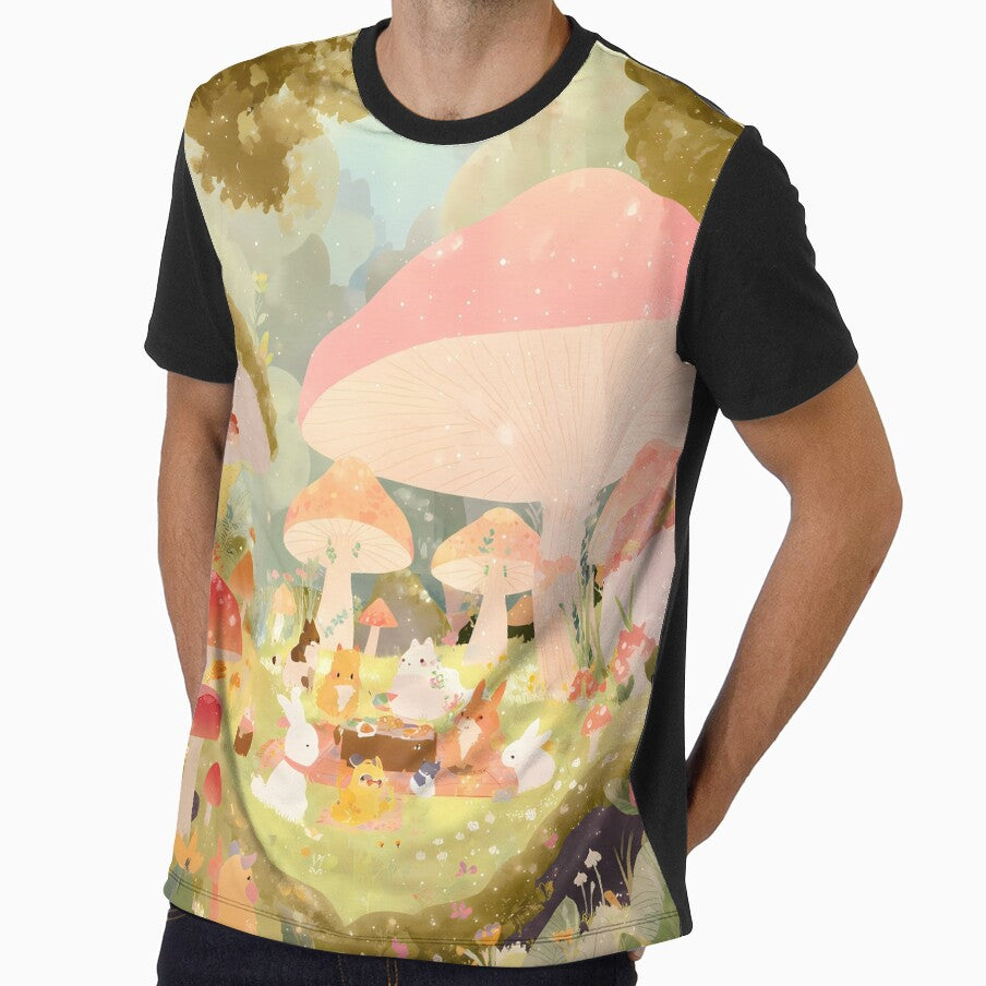 Kawaii Animal Picnic in a Magical Mushroom Forest by Kawaii Drops