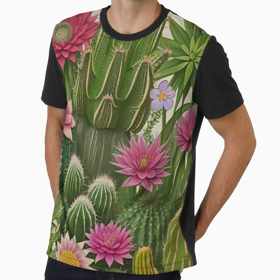 Vintage Botanical Aesthetic Flowering Cacti Illustration by Ima-Shel-Mae
