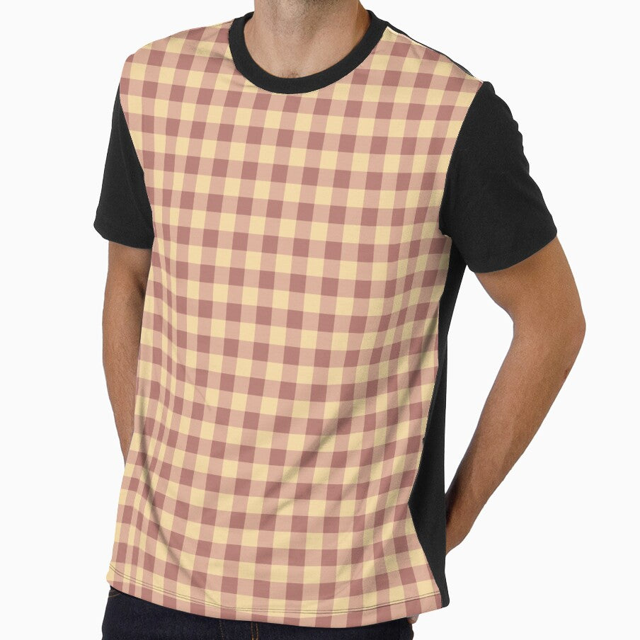 Dusty Rose Gingham Pattern | Terracotta and Cream Plaid | Retro Neutral Checkered Grid | Boho Earthy Picnic Aesthetic | Minimalist Rosewood Plaid Grid | Vintage Muted Checkerboard by VivaFy