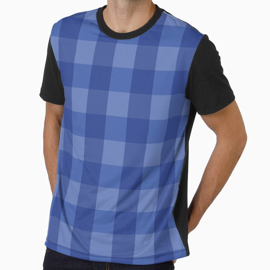 Classic Blue Gingham Pattern by sharamvatani