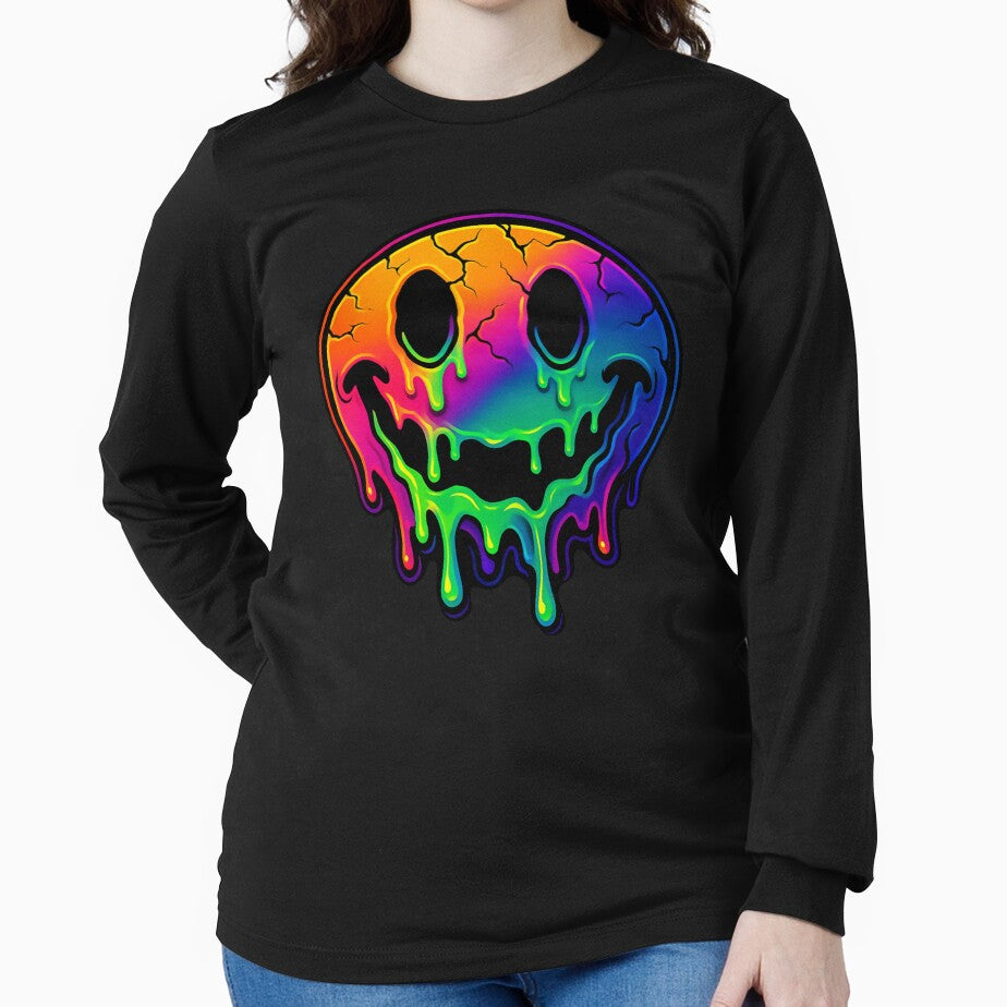Melting Horror Rave Smiley | Neon Drip Acid Face by Neon Hollow