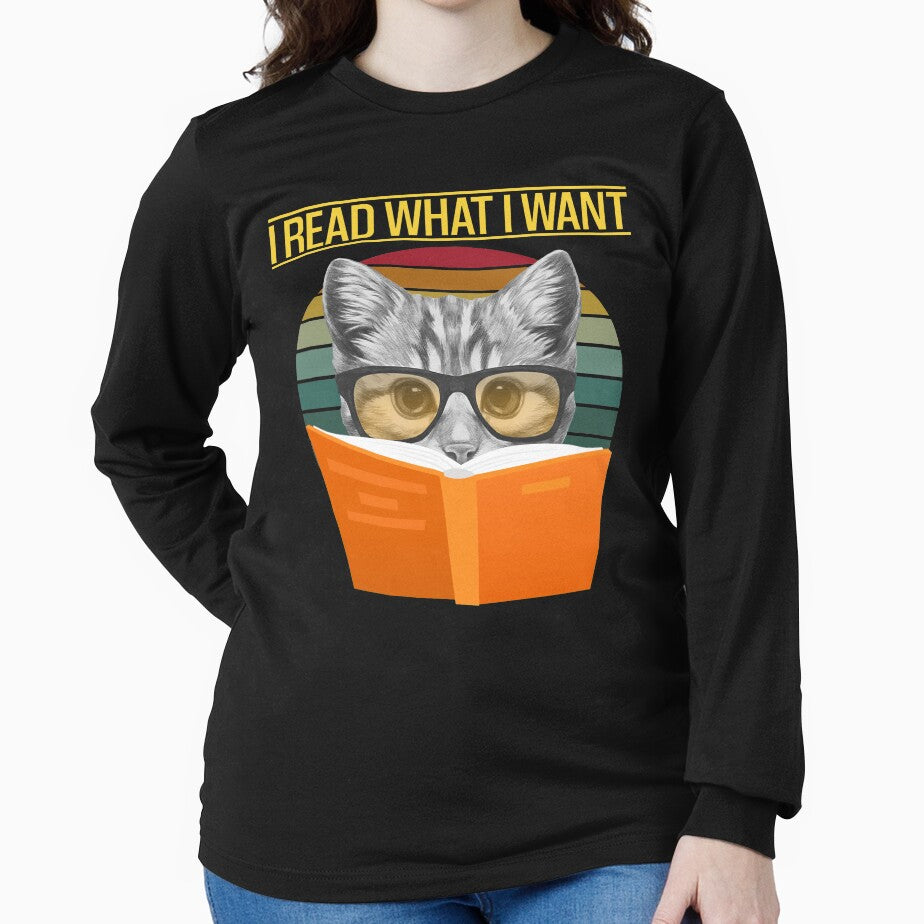 I Read What I Want Funny Cat Reading A Book Lover by johnking2808