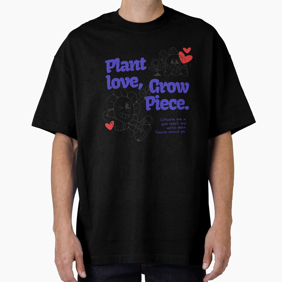 Blue Doodle Plants | Hand‑Drawn Botanical Graphic Tee by Shadow Line Studio