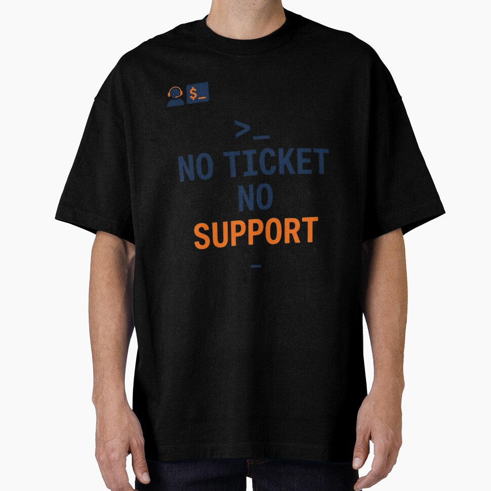 No Ticket No Support  Funny Helpdesk IT Shirt by KurtByteStudio